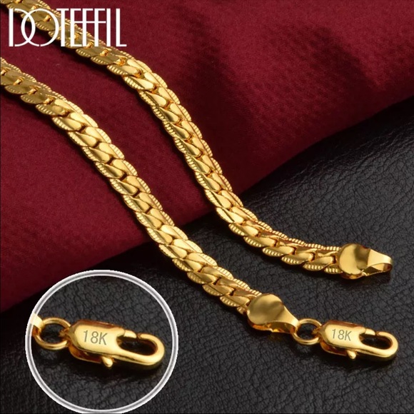 New gold silk snake chain necklace